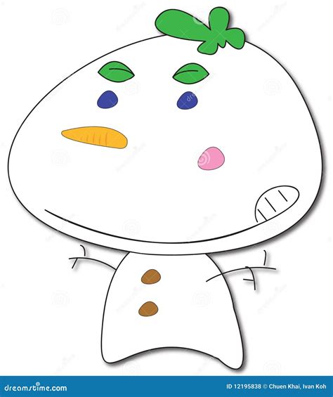 Frosty Snowman Cartoon Royalty Free Stock Photos - Image: 12195838