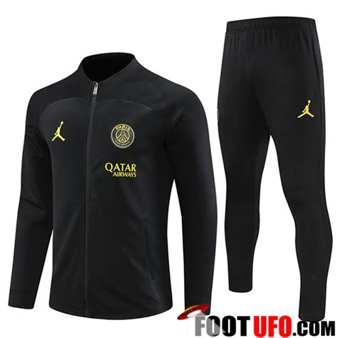 Offrir Ensemble Survetement De Foot Veste Psg Jordan Noir