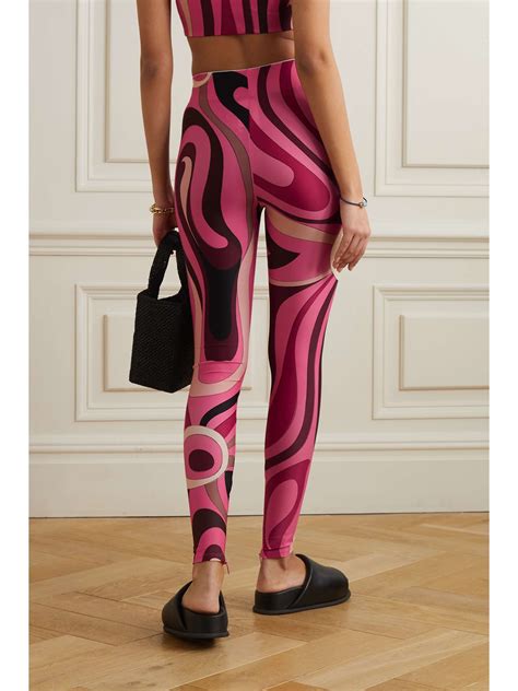 PUCCI Printed Stretch Leggings NET A PORTER