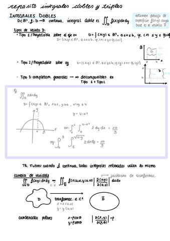 Integrales Dobles Y Triples Repaso Pdf