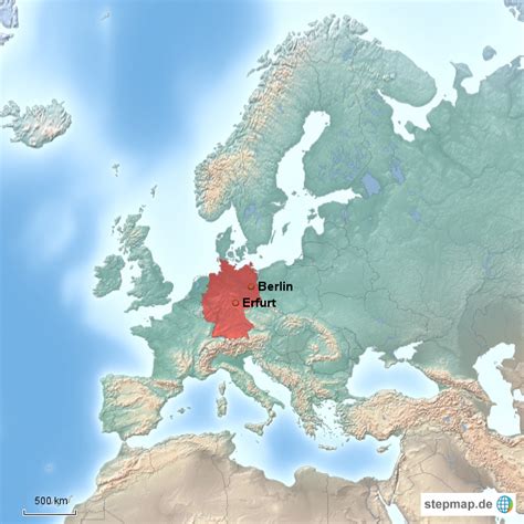 StepMap Übersicht Europa Landkarte für Deutschland