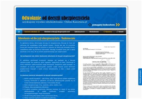 Odwo Anie Od Decyzji Ubezpieczyciela Darmowy Katalog Stron