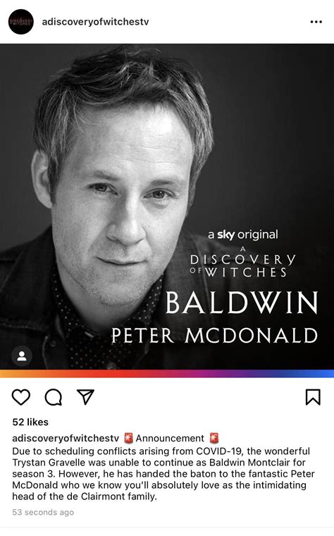 Season Three Cast Announcement; BALDWIN RECAST, to be played by Peter