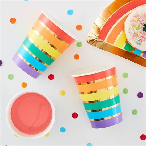 Rainbow Cups Gold Foiled Inspired By Alma