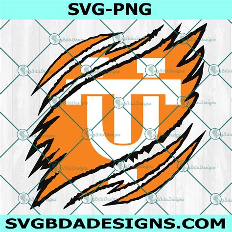 Tennessee Volunteers Ripped Claw SVG NCAA Mascot University College Svg