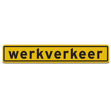 Werkverkeer Sticker Met Klasse Reflectie