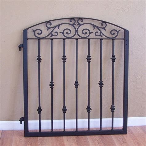 Ornamental Iron Garden Gate Metal Scroll Work Cast Iron Collars Etsy