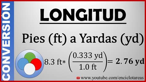 Convertir De Pies Ft A Yardas Yd Ft A Yd Método Facil Youtube