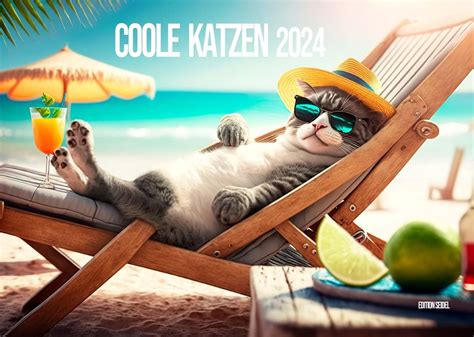 Edition Seidel Premium Kalender Coole Katzen Din A Wandkalender