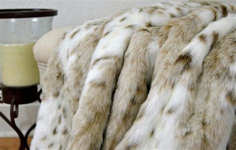 Leopard Faux Fur Throw Snow Leopard Throw Fur Bedding Lap Etsy