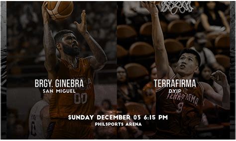 Brgy Ginebra Vs Terrafirma Pba Commissioners Cup Sunday