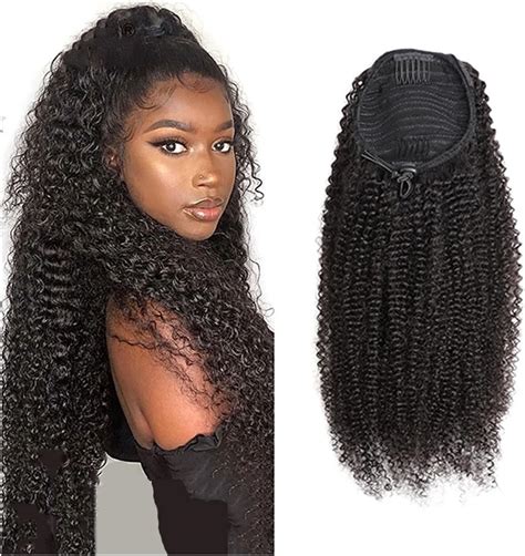 Ponytail Hair Extension Kinky Curly Wave Drawstring Ponytail Extension