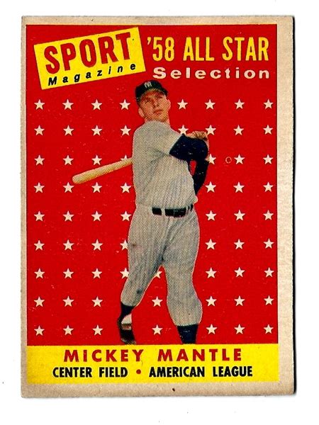 Lot Detail 1958 Mickey Mantle Topps All Star Card