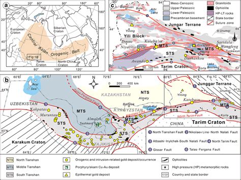 A Tectonic Location Of The Tianshan Metallogenic Belt In The Central