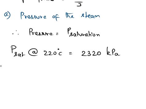 A M Rigid Tank Contains Steam At C One Third Of The Volume Is