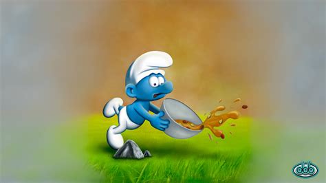 ArtStation - 2D Digital FanArt, Clumsy Smurf made with Photoshop.