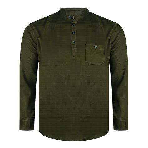 Cotton Full Sleeve Katua For Men Dark Olive Op223