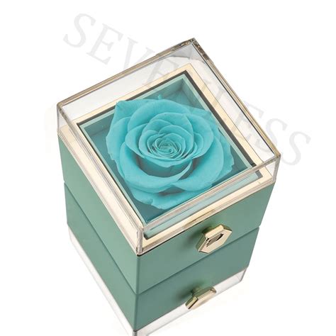 Rotating Really Eternal Rose Box Cm Necklace Not Included