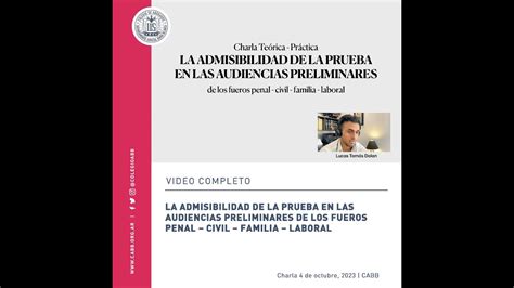 La Admisibilidad De La Prueba En Las Audiencias Preliminares 04 10 23