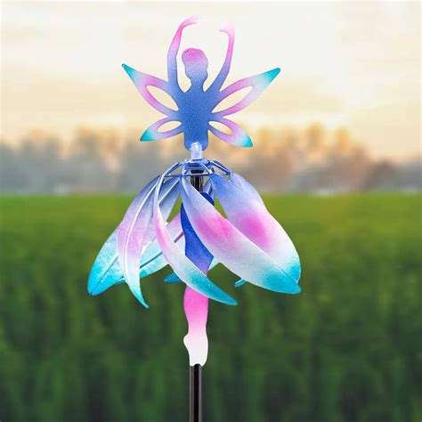 Fairy Ballerina Wind Spinner Wind Spinner Metal Sculptures Stake