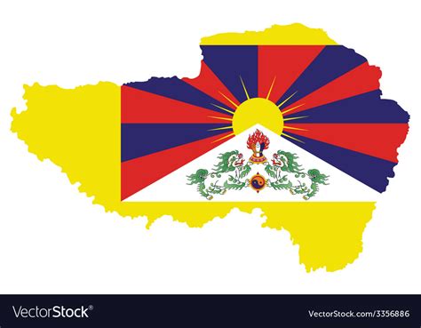 Tibet flag Royalty Free Vector Image - VectorStock