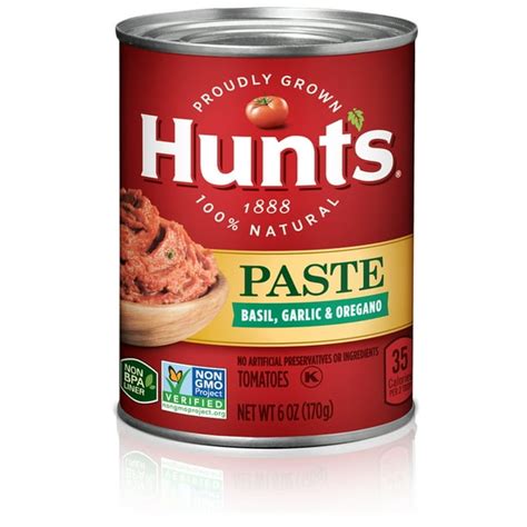 Hunts Tomato Paste With Basil Garlic And Oregano 6 Oz