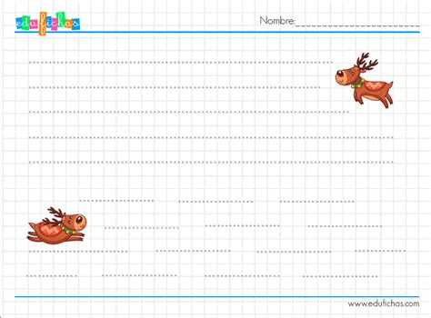 Grafomotricidad De Navidad Con Renos Fichas De Navidad Gratis