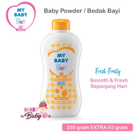 Jual My Baby Powder Bedak Bayi Fresh Fruity 250 G Extra 63 G Indonesia