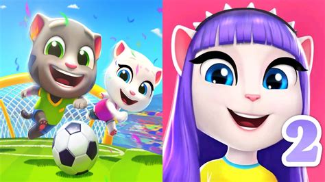 My Talking Angela2 Vs Talking Tom Gold Run Angela Talking Tom Gold