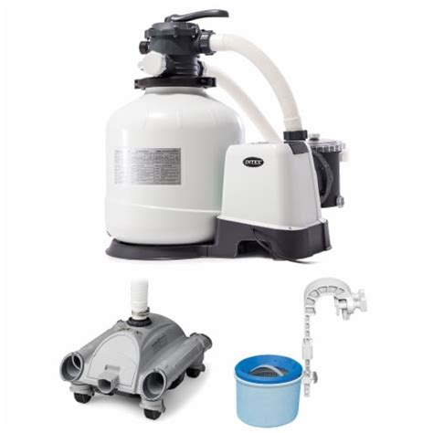 Intex 3000 Gph Sand Filter Pump Vacuum Cleaner And Skimmer For Above