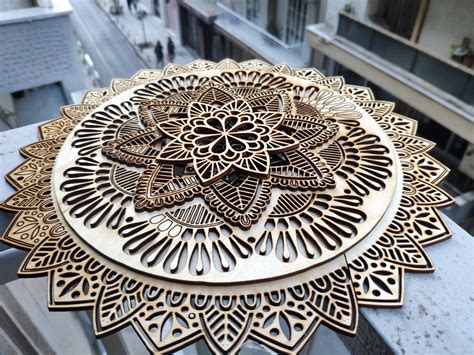 Mandala Wood Décor Living Room Wall Art Wood Wall Art Boho Etsy