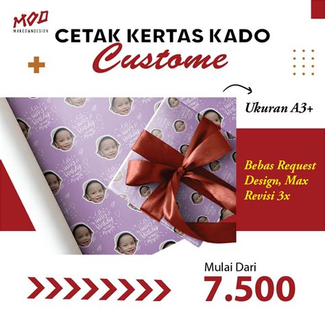 Jual Kertas Kado Custom Lembar A Pakai Foto Sendiri Idol Bias