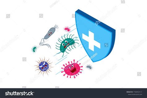 Immune System Concept Hygienic Medical Blue Stock Vector Royalty Free