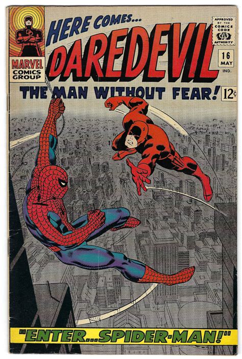 Marvel Comics Daredevil (1964) #16: 1st Daredevil & Spider-Man Cross ...