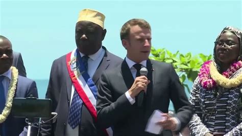 French President Emmanuel Macron Visits Island Of Mayotte Youtube