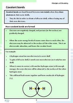 Covalent Bonding Revision Booklet By Kaleidoscope Learning Science