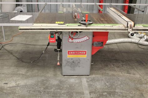 Craftsman Professional 10 Cabinet Base Table Saw With Biesemeyer Fence Extended Fence Rail 118