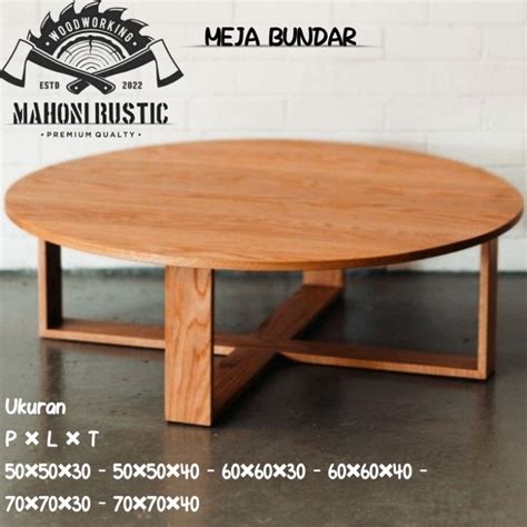 Jual Meja Bulat Minimalis Meja Lesehan Meja Bundar Ruang Tamu Top Table