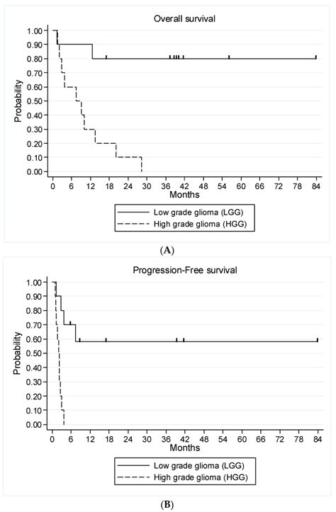 Kaplan Meier Curves For Overall Survival A And Progression Free Download Scientific Diagram