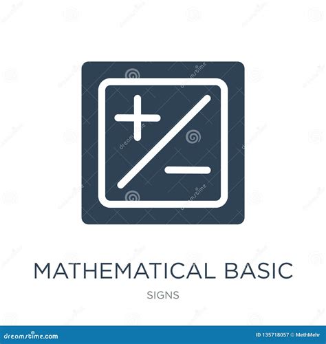 Mathematical Basic Icon In Trendy Design Style Mathematical Basic Icon