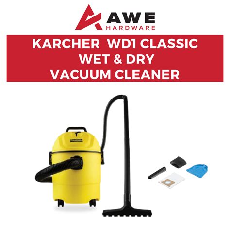 Karcher Vacuum Cleaner WD1 Classic Wet Dry 180W 240V 1 098 331 0 Corded