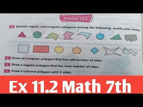 Exercise 11 2 Unit 11 Class 7th Math New Course 2022 Kpk And Ptb Math