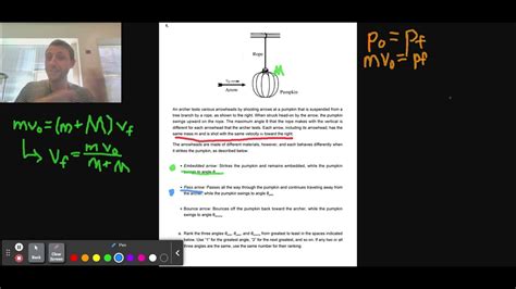 Conservation Of Momentum And Energy Frq Example Youtube