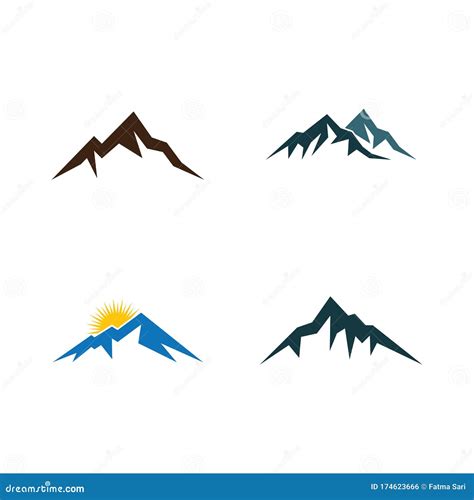 High Mountain Icon Logo Cartoon Vector | CartoonDealer.com #135533101