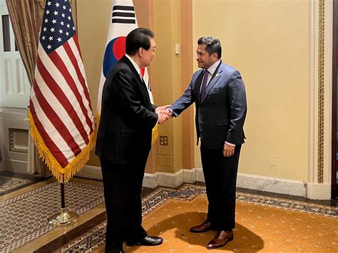 Rep Gomez Welcomes South Korean President Yoon To D C For Th