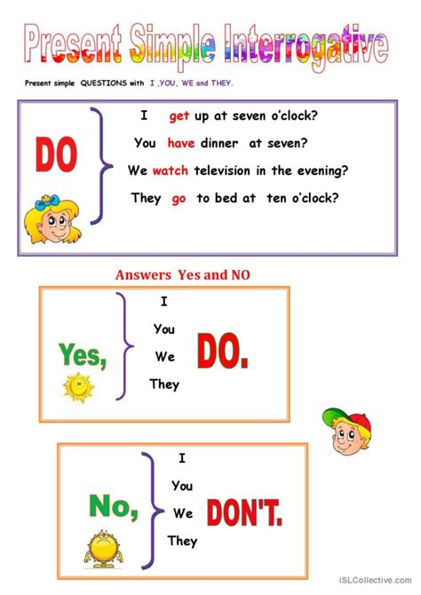 Present Simple Interrogative Discus… English Esl Worksheets Pdf And Doc