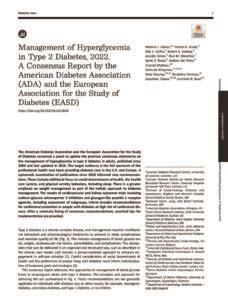 Management Of Hyperglycemia In Type Diabetes A Consensus