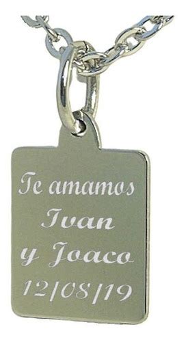 Foto Medalla Acero Quirúrgico 20x22mm Cadena 60cm STEELSALE