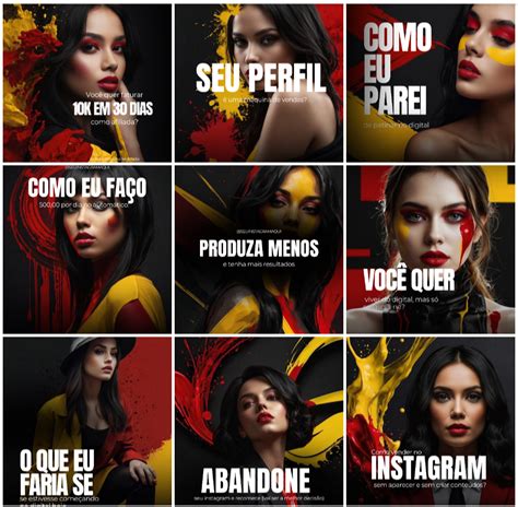 PACK DE FEED DARK ESTRATÉGICO RED YELLOW PLR