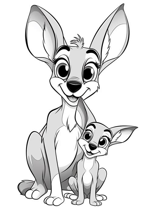 Free Download Colouring Page Of Kangaroo Disney Kanga And Roo Bujo Art